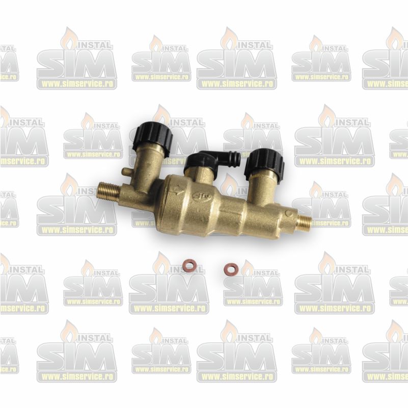 Grup robinet ECOFLAM 60000263 pentru centrală termică ECOFLAM / Chaffoteaux AMPHORA DELTA 24/28 / MIRA C GREEN 24/30/35 / MIRA COMFORT 24/30 / MIRA GREEN 24/30/35 / NIAGARA C NOX 30 / NIAGARA GREEN 24