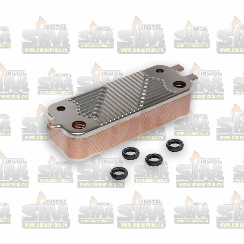 SCHIMBATOR SECUNDAR COMPATIBIL CU ORIGINALUL JUNKERS 87167719870 PENTRU CENTRALA TERMICA JUNKERS